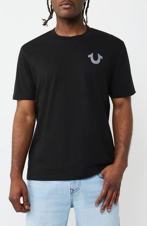 True Religion Logo Cotton T-Shirt in Jet Black at Nordstrom Rack, Size Large