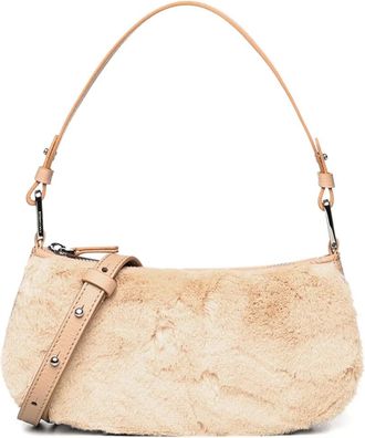 Coccinelle Borsa a spalla in pelliccia sintetica - Toni neutri