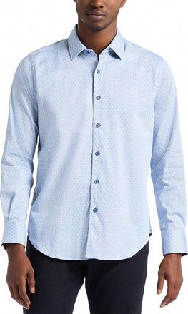 Robert Graham Clayton Long Sleeve Woven Shirt In Blue
