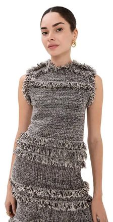 Ulla Johnson Kassi Knit Tweed Sleeveless Top In Dawn