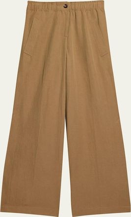 Helmut Lang Trench Wide-Leg Pull-On Trousers