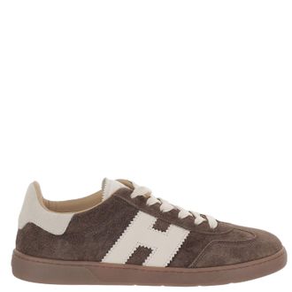 Hogan Low-Top Suede Sneakers With Leather Accents And Contrast Details