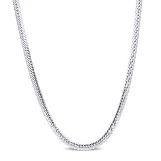 Amour Herringbone Chain Necklace In Sterling Silver, 18 In