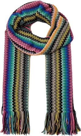 Missoni Kleurrijke Geometrische Fantasie Sjaal - Dames - Wintersjaals - Veelkleurig - ONE Size - Accessoires