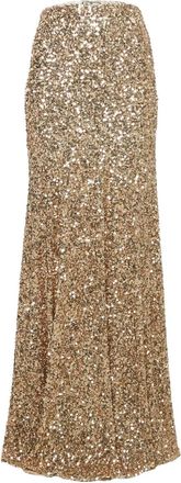 Elisabetta Franchi Maxi-rok met pailletten - Goud