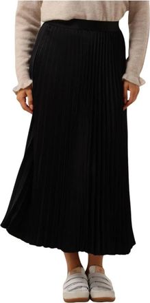 Y.A.S Yasceline HW Midi Rok - Dames - Midirokken - Zwart - M - Katoen - Rokken