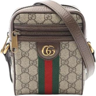 Gucci Pre-owned Cross Body Bags, male, Multicolor, Size: ONE SIZE Pre-owned Ophidia GG Supreme Coated Canvas Shoulder Bag