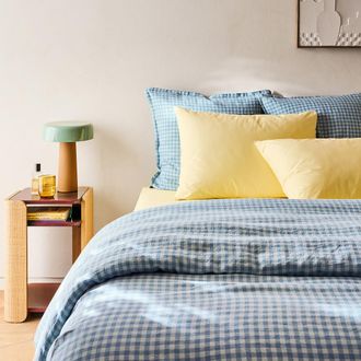 La Redoute Interieurs Kussensloop in gewassen linnen, AC&Eacute;LIE BLEU