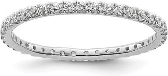 Diamond2Deal 14k White Gold Lab Grown Diamond Eternity Wedding Band Ring 1/2Ct Clarity- VS Color- D-E