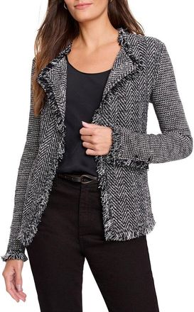 Nic+Zoe NIC+ZOE Petite Fringe Mix Knit Jacket