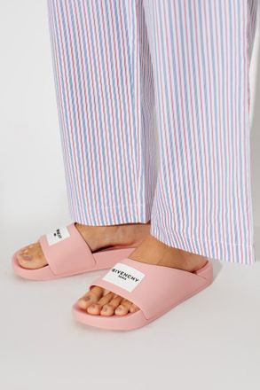 Givenchy Logo Slide Sandals, Womens, Pink