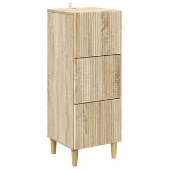 vidaXL Cajonera Roble Sonoma 33 X 34,5 X 90 Cm Madera De Ingenier&iacute;a Vidaxl