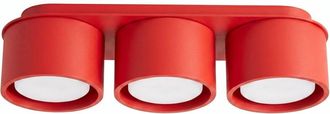 Sollux Lighting Plafone rojo aluminio alt. 8.2 cm