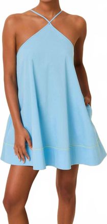 Solid & Striped Grace Mini Dress In Ocean Mist