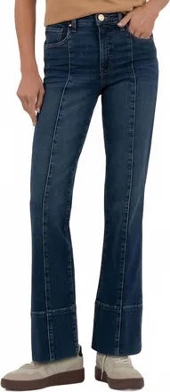 Kut from the Kloth Kelsey Ankle Flare Jeans With Front Seam In Envision