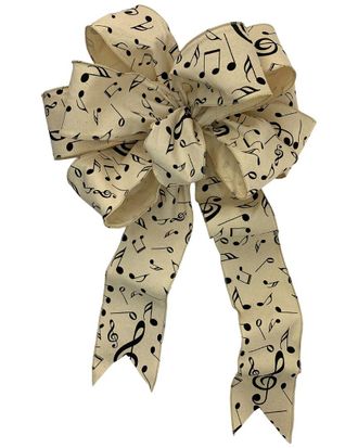 Creative Displays Inc. 15In Beige Bow With 17-22In Long Tails & Wired Edges