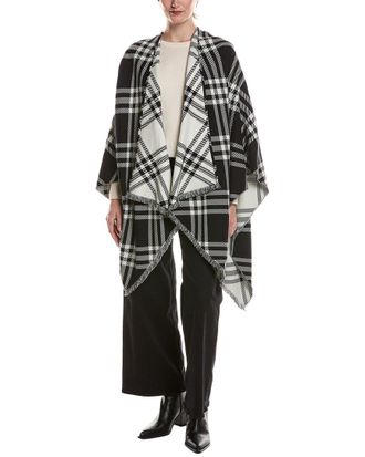 Burberry Check Silk, Wool, & Cashmere-Blend Cape