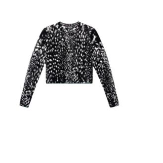 Tom Ford Cardigan girocollo in velluto jacquard Lynx - - Knitwear - Donna - Nero - M