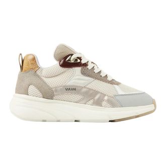VIA VAI Vic Harmony meerkleurige dames sneakers - Dames - Sneakers - Beige - 40 EU - Leer - Schoenen
