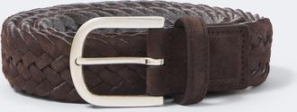 Canali Braided suede belt
