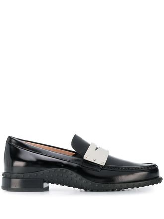 Tod's Loafers met contrast - Zwart
