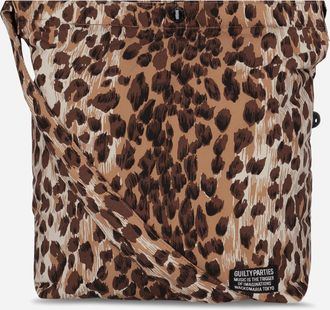 Wacko Maria Speak Easy Leopard Shoulder Bag Beige