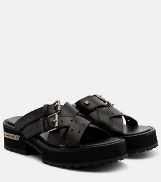 Balenciaga Mules con plataforma Venom de piel