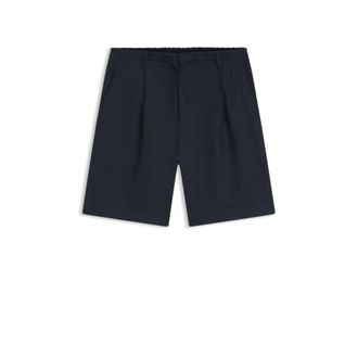 BOSS Tapered-fit shorts in linen