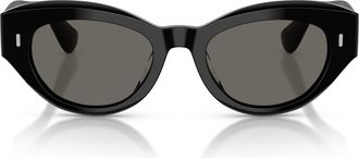 Oliver Peoples 0ov5615su Cat-Eye Sunglasses with Glossy Black Acetate Frame