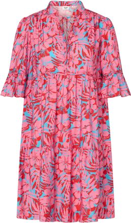 Joop Sommerkleid JOOP JEANS Devi, Damen, Gr. XL, N-Gr, open blau, Obermaterial: 85% Viskose, 15% Nylon, A-Linie kniefrei, V-Ausschnitt, Volant, Kleider Som