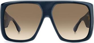 Victoria Beckham 60mm Flat Top Sunglasses in Marble Blue/Brown Sf at Nordstrom