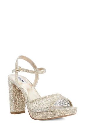 Dune London Mesmerizing Ankle Strap Platform Sandal in Gold at Nordstrom, Size 6.5Us