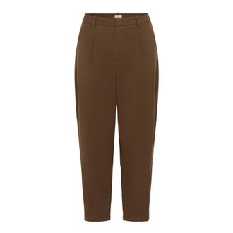 Kaffe KAbecca Fl&oslash;jlsbukser - Dames - Broeken - Bruin - Maat: 2XL