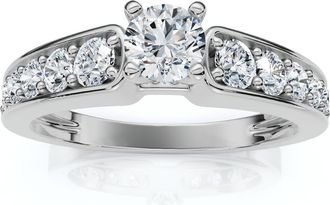 Pompeii3 1 ct Diamond Engagement Ring 14K White Gold Channel Set