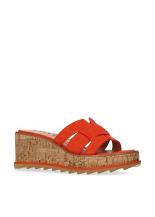 Bibi Lou Womens Wendy Wedge Sandals In Red