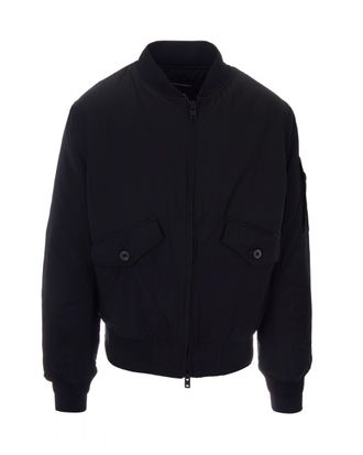 Yohji Yamamoto Relaxed Fit Twill Bomber Jacket
