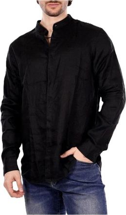 A|X Armani Exchange Classic Shirt - Heren - Casual Overhemden - Zwart - 2XL - Linnen - Overhemden