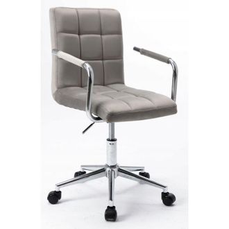 OEM Sill&oacute;n Giratorio De Terciopelo Acolchado Gris Para Habitaci&oacute;n Infantil De Furnitex