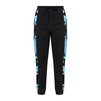 Versace Jeans Couture Sweatpants, male, Black, Size: M Barocco Print Sweatpants