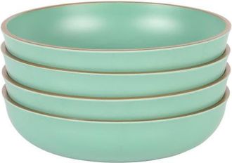 Gibson Home Rockabye 4 Piece 8.5 Inch Melamine Dinner Bowl Set in Green at Nordstrom