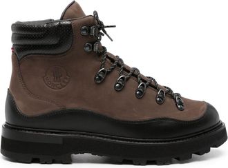 Moncler Peka Trek hiking boots - men - Calf Leather/Elastodiene/Calf Leather - 41 - Brown