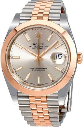 Rolex Datejust 41 Sundust Dial Steel and 18K Everose Gold Automatic Mens Watch 126301SNSJ