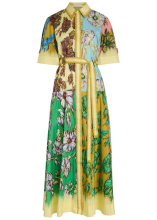 Alemais Alemais Jerry Floral-print Cotton Midi Shirt Dress - Multicoloured - 16 (UK16 / XL)