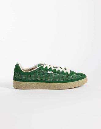 Lacoste Baseshot Lite - Sneakers in rete verde scuro con logo