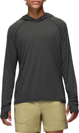 Prana Sol Shade Long Sleeve Performance Hoodie in Shadow at Nordstrom, Size Xx-Large
