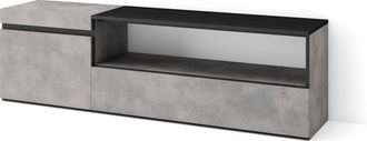 Skraut Home Skraut Home - Mueble Tv, Televisi&oacute;n, Muebles De Sal&oacute;n, Almacenaje, 150x45x35cm, Para Tv Hasta 65, Con Almacenamiento, Estilo Moderno, Gris Cemento