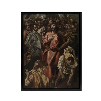 Artery8 Espolio The Disrobing of Jesus Christ El Greco Framed Canvas Wall Art | Size: W24 x H32