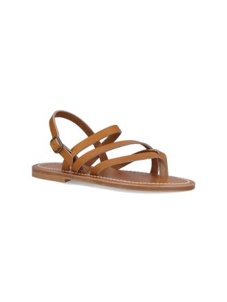 K.Jacques Womens Sandals Brown Leather