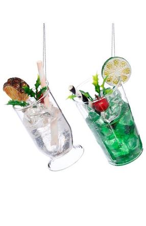 Mark Roberts Cocktail Glass Ornament, Set of 6 in Green at Nordstrom
