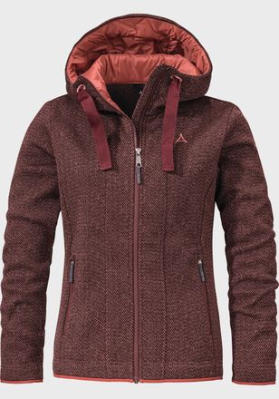 Sch&ouml;ffel Fleecejacke SCH&Ouml;FFEL Fleece Hoody Aurora L, Damen, Gr. 36, rot (2635, rot), Oberstoff Rumpf: 100% Polyester Futter Kapuze: 100% Polyester, regular fit
